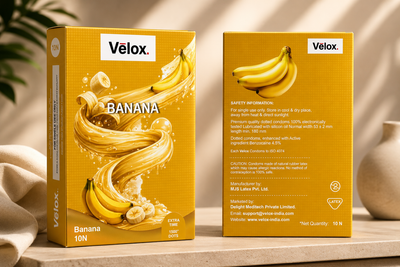 Velox Banana Extra Dotted - 10 Condoms