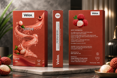 Velox Lichi Extra Dotted - 10 Condoms