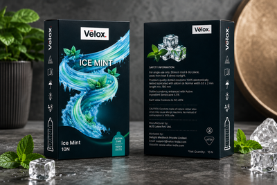 Velox Ice Mint Extra Dotted - 10 Condoms