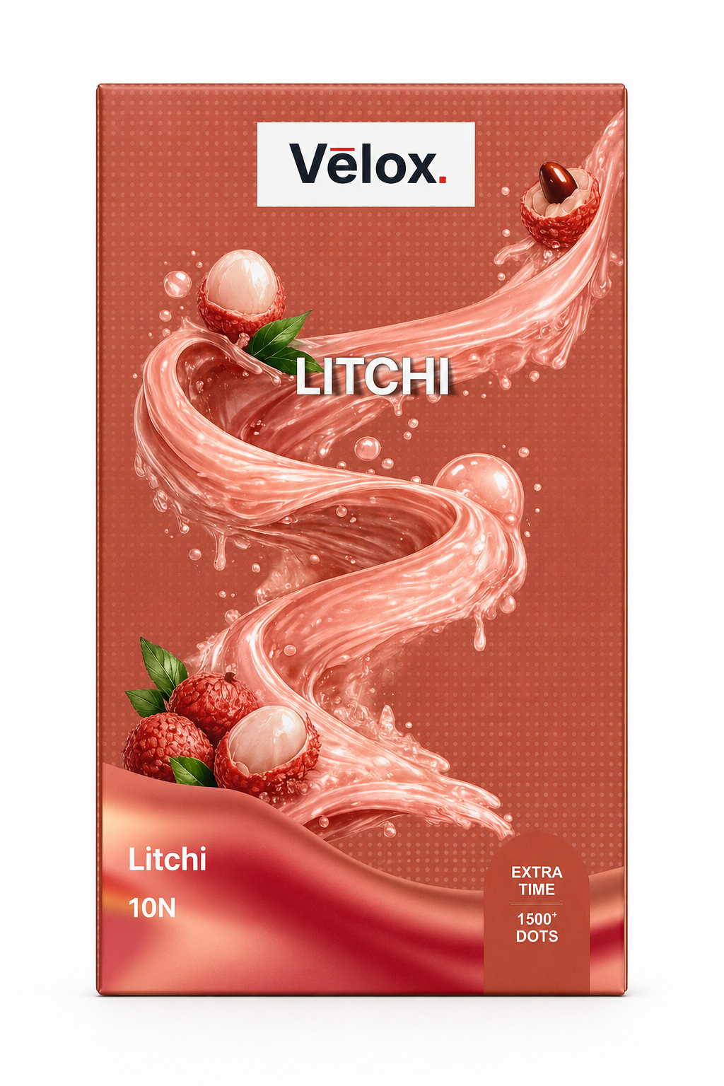 Velox Lichi Extra Dotted - 10 Condoms