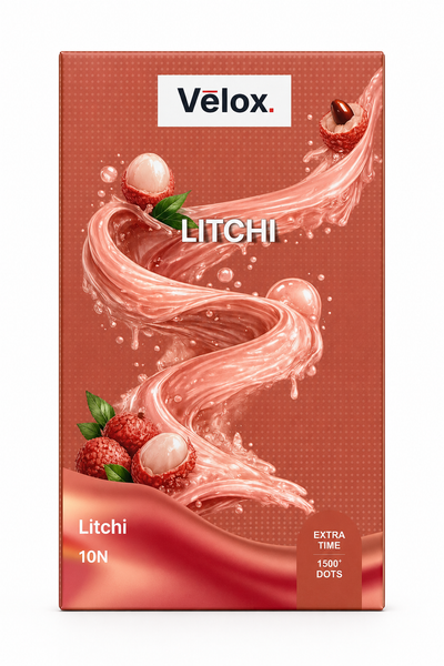 Velox Lichi Extra Dotted - 10 Condoms