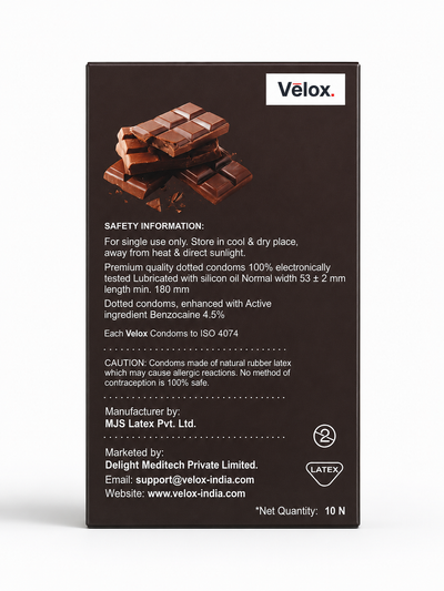 Velox Chocolate Smooth Glide - 10 Condoms