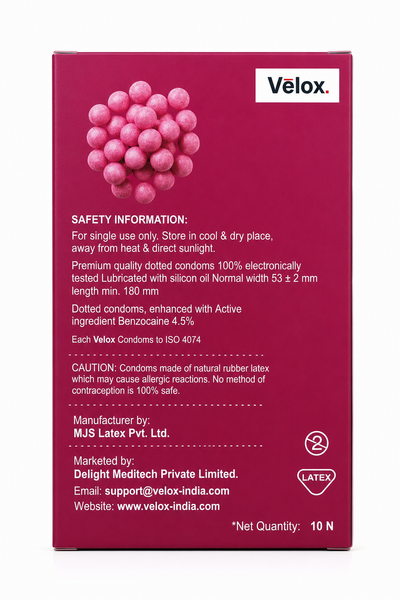 Velox Babblegum Extra Dotted - 10 Condoms