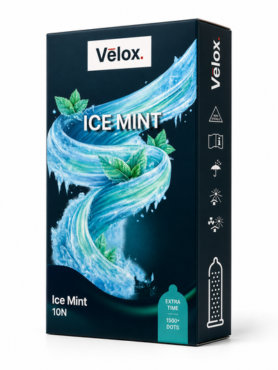 Velox Ice Mint Extra Dotted - 10 Condoms