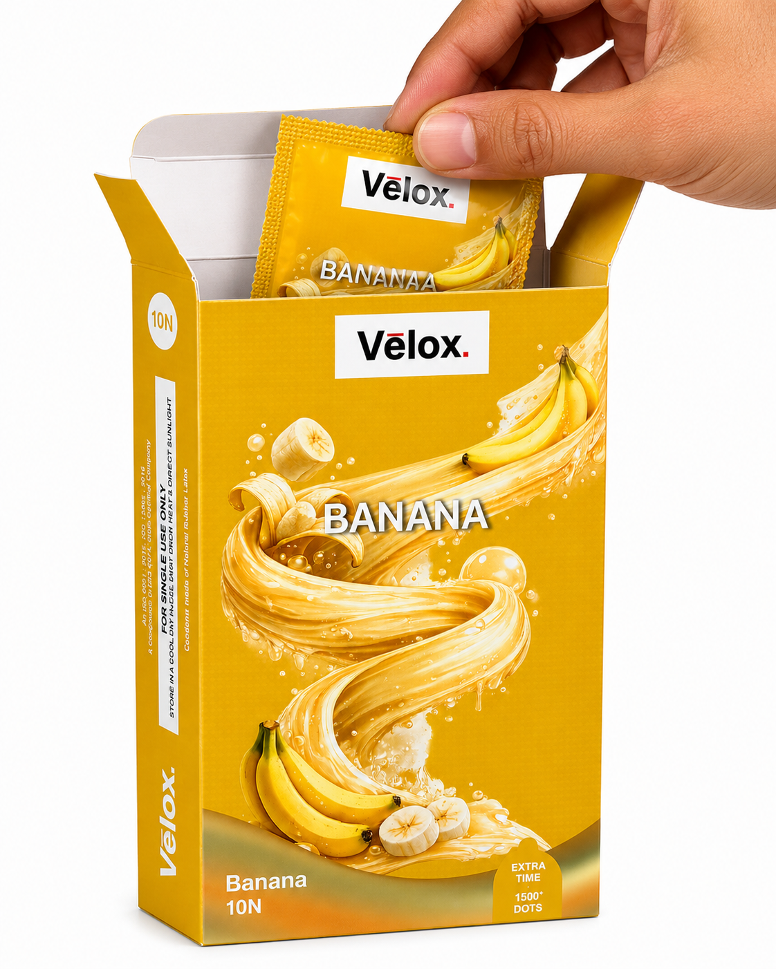 Velox Banana Extra Dotted - 10 Condoms