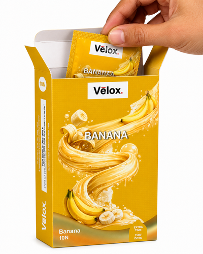 Velox Banana Extra Dotted - 10 Condoms