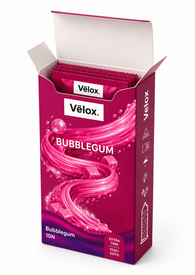 Velox Babblegum Extra Dotted - 10 Condoms