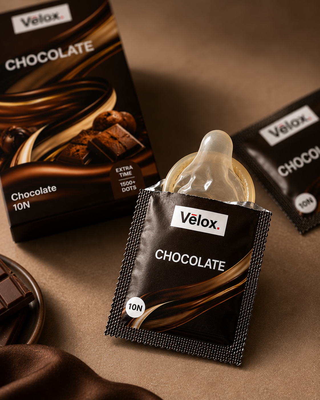 Velox Chocolate Smooth Glide - 10 Condoms