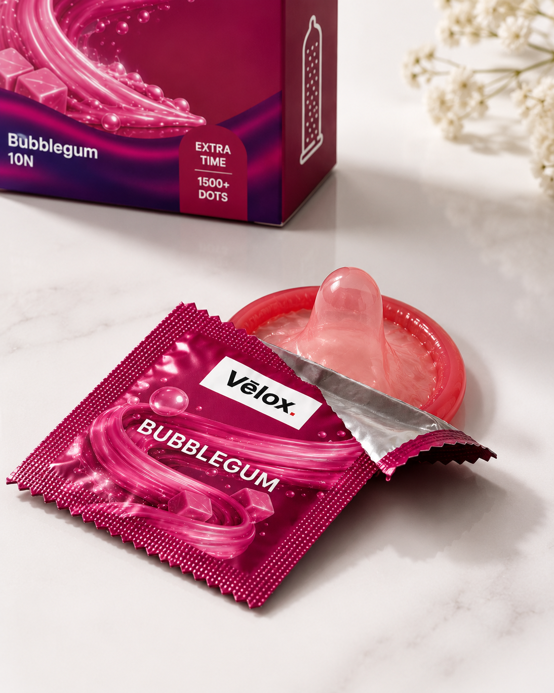 Velox Babblegum Extra Dotted - 10 Condoms