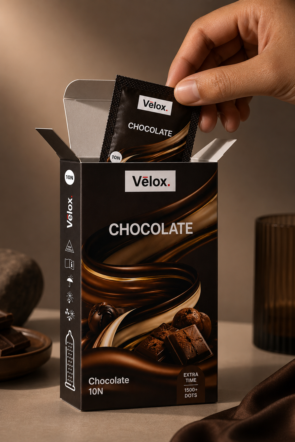 Velox Chocolate Smooth Glide - 10 Condoms