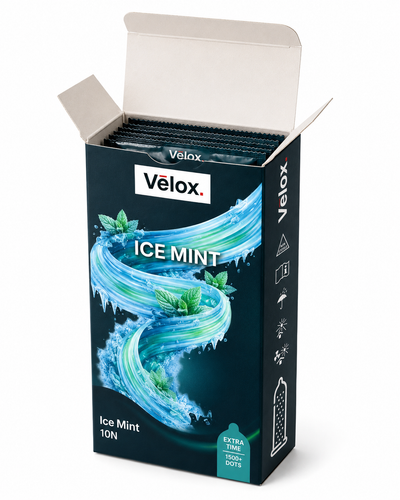 Velox Ice Mint Extra Dotted - 10 Condoms
