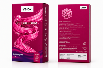 Velox Babblegum Extra Dotted - 10 Condoms