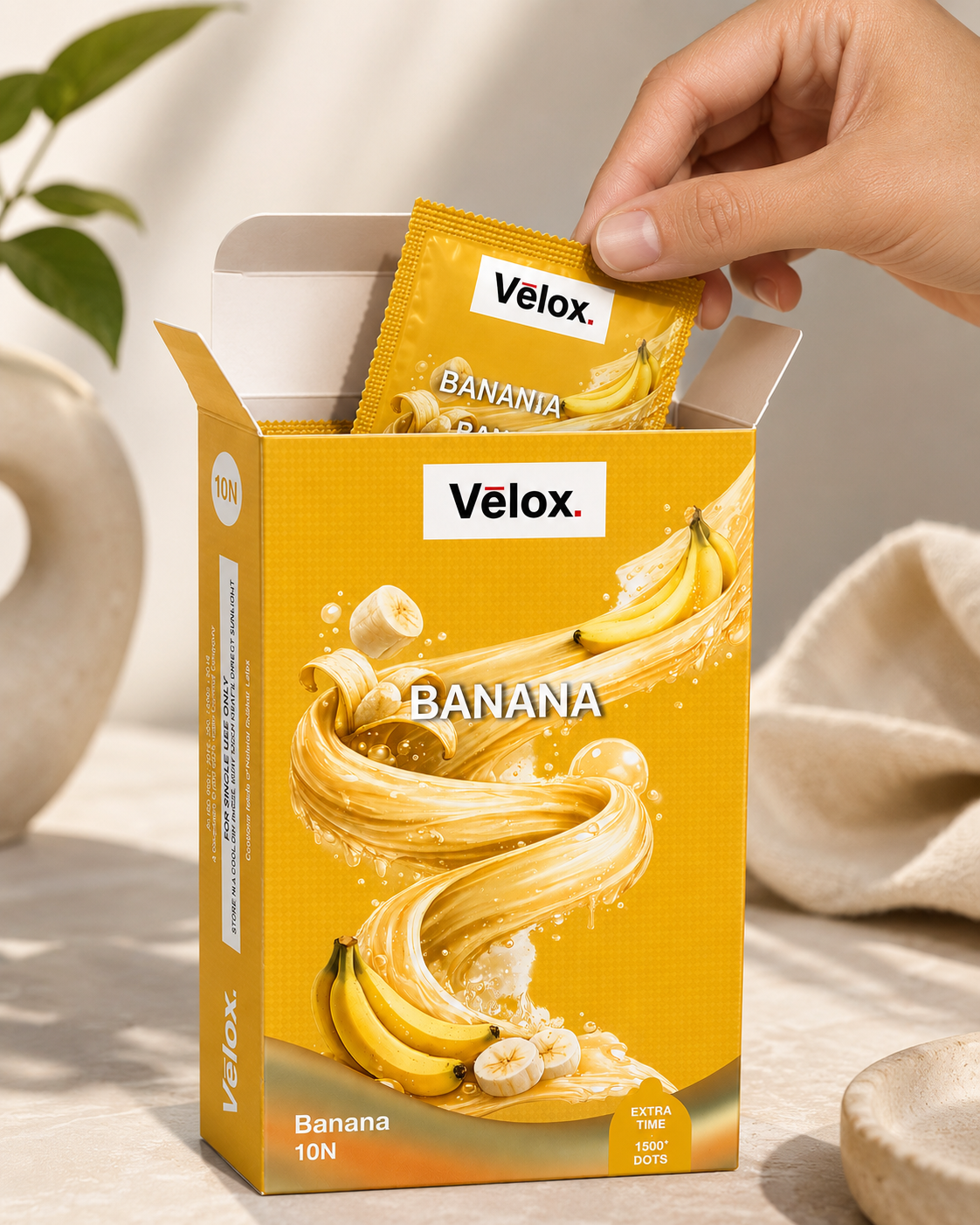 Velox Banana Extra Dotted - 10 Condoms