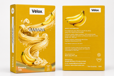 Velox Banana Extra Dotted - 10 Condoms